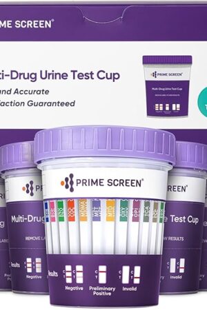 [5 pack] Prime Screen 14 Panel Urine Drug Test Cup - Instant Testing Marijuana (THC),OPI,AMP, BAR, BUP, BZO, COC, mAMP, MDMA, MTD, OXY, PCP, PPX, TCA