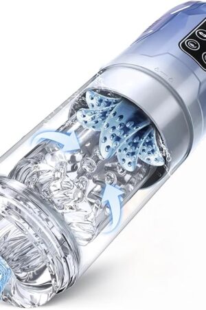Automatic Male Masturbator Sex Toys for Men, Penis Pump Realistic Electric Stroker with 7 Sucking Vibrating Thrusting Rotating Licking, Male Vibrator Blowjob Sex Machine Mens Masturbation Cup