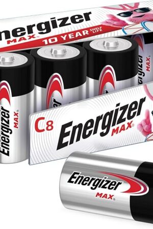 Energizer MAX C Batteries, Premium Alkaline C Cell Batteries (8 Battery Count)