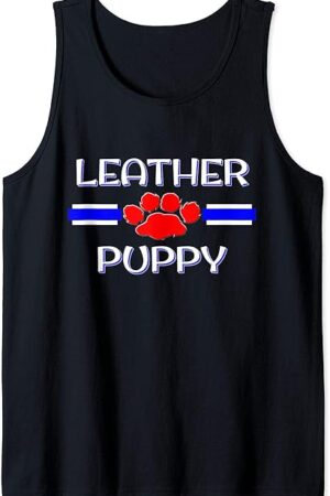 BDSM Leather Puppy Fetish Pride, Gay Pup Play Dom Sub Fetish Tank Top