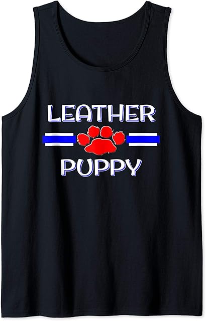 BDSM Leather Puppy Fetish Pride, Gay Pup Play Dom Sub Fetish Tank Top