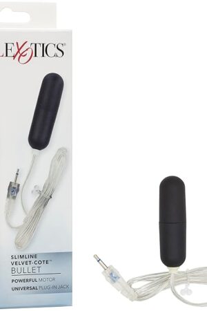 CalExotics Sterling Collection Slimline Velvet-Cote Bullet Vibrator - SE-1099-34-3