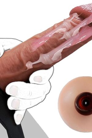 Wearable Hollow Silicone Big Glans Dildo for Elderly Men with erectile dysfunction and Premature Ejaculation, Used as a Sexual Tool for Couples ?Strap on Harness Dildo Sex Toys
