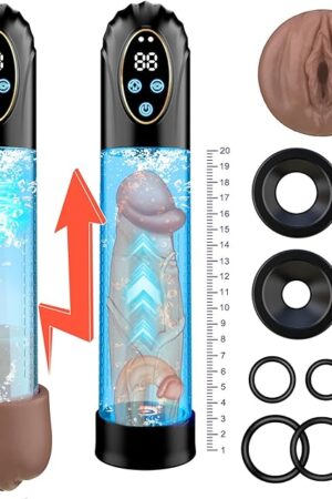 Electric Penis Pump Sex Toys - Penis Extender Enlarger Vacuum Pumps Male Masturbator with 6 Suction Modes, Penis Rings Air Pressure Device Trainer Stimulator, Adult Sex Toys & Games for Men Pleasure