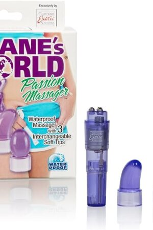 CalExotics Shanes World Passion Massager Kit - Waterproof Bullet Vibrator - Adult Toys for Couples - Pocket Vibrator with Interchangeable Tips - Purple