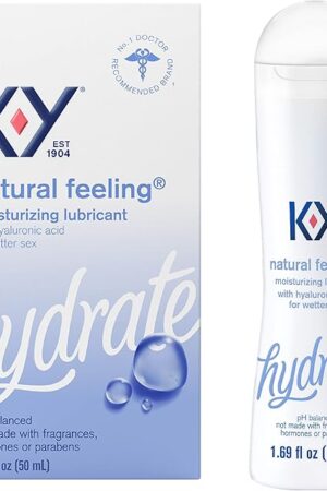 K-Y Natural Feeling with Hyaluronic Acid, Moisturizing Water Based Formula Free from Fragrances, 169 Fl Oz