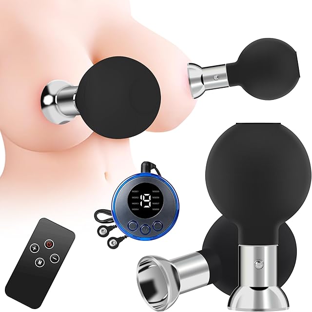 Electro Shock Nipple Toys, Cupping Set, Nipple Corrector, Powerful Adsorption Pussy Anal Clitoral Stimulation Male and Female Masturbators, SM Electro Shock Sex Toys