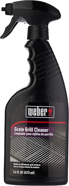 Weber Grill Grate Cleaner and Degreaser for Outdoor Grills and BBQs, 16 oz Spray Bottle