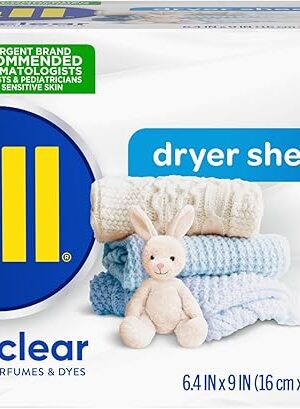 all Fabric Softener Dryer Sheets for Sensitive Skin, Free Clear, 195 Count