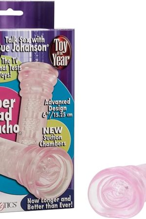 CalExotics Award Winning Sue Johansons Super Head HonchoMale Masturbator - Male Silicone Masturbation Sleeve - 6.5 Inch Adult Male Sex Toy - Pink