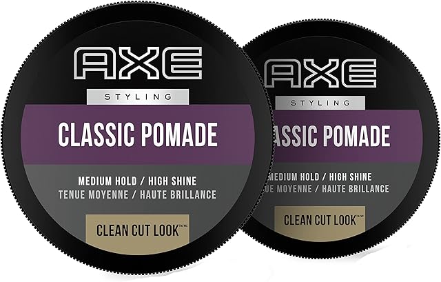 Axe Pomade: Medium Hold and Natural Finish for Easy Styling, 264oz (2 Count)