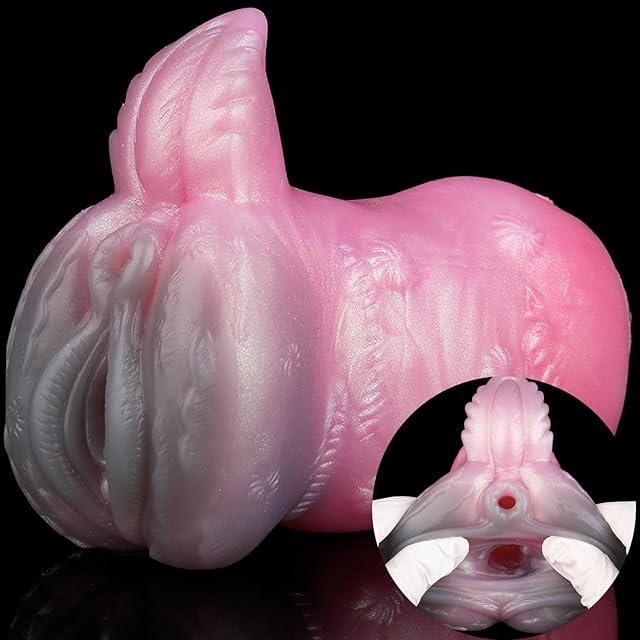 Animal Male Masturbator Cup Pocket Pussy, 2 in 1 Realistic Dual Tunnel Design Masturbation Stroker, Male Blowjob Stroker Man Masturbators for Penis Training Adult Sex Toys