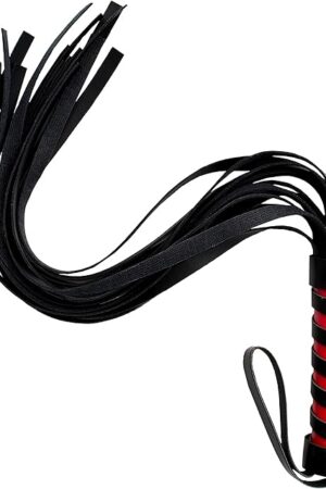 Black Sex Whip for Bedroom Play, BDSM Flogger for Couples, Dominatrix BDSM Whip Sexy Accessories
