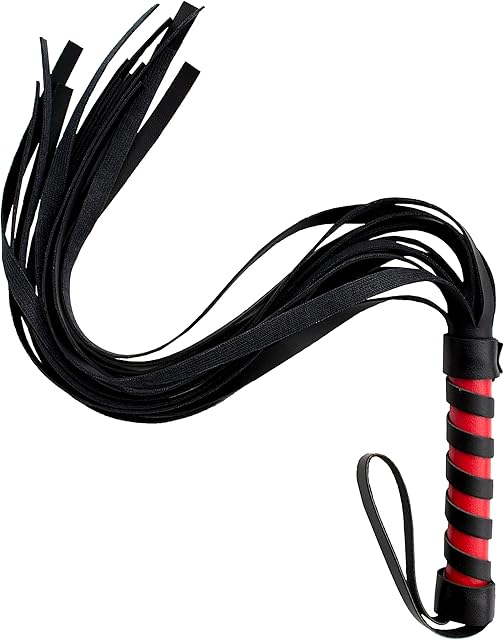 Black Sex Whip for Bedroom Play, BDSM Flogger for Couples, Dominatrix BDSM Whip Sexy Accessories
