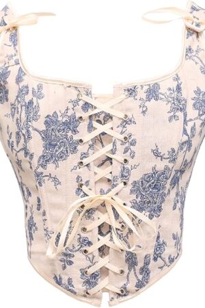 Women Retro Vintage Victorian Push Up Bustier Going Out Crop Top Tank Top Corset Corset