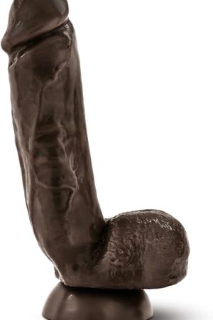 Eden Adult Sex Toy - Handcrafted Realistic Dildo with Suction Cup - 8.5 Inch Long - Flexible Lifelike Thick Dildo with Curved Shaft for G spot Clitoral Anal Stimulation - Women Men & Unisex - Brown