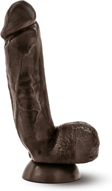 Eden Adult Sex Toy - Handcrafted Realistic Dildo with Suction Cup - 8.5 Inch Long - Flexible Lifelike Thick Dildo with Curved Shaft for G spot Clitoral Anal Stimulation - Women Men & Unisex - Brown