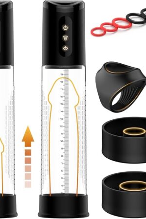 Electric Penis Vacuum Pump Adult Male Toy Enlargement Extend Pump Automatic Suction Modes,Enhanced Penis Stimulation Automatic Male Masturbator Penis Pumps Male Sex Toys for Men Couple Stronger Bigger