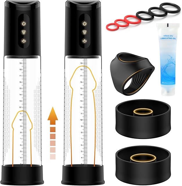 Electric Penis Vacuum Pump Adult Male Toy Enlargement Extend Pump Automatic Suction Modes,Enhanced Penis Stimulation Automatic Male Masturbator Penis Pumps Male Sex Toys for Men Couple Stronger Bigger