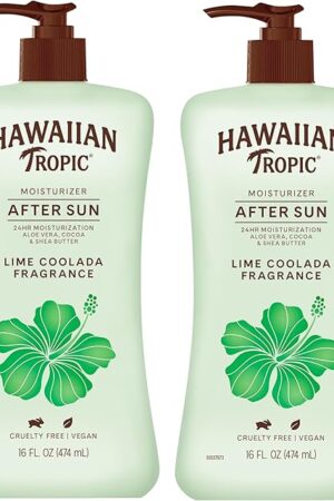 Hawaiian Tropic Lime Coolada After Sun Lotion | After Sun Care, Skin Care, Daily Moisturizing Lotion with Aloe, Cocoa Butter & Shea Butter, 16oz each Twin Pack
