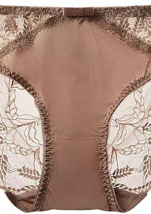 Women's Silk Satin Panties Lace Brief Sexy Undies Breathable Underpants