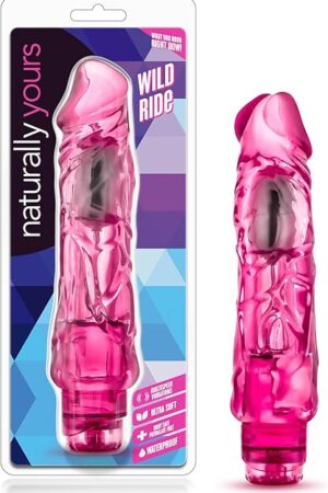 Blush Naturally Yours 9.25 Wild Ride Long Realistic Vibrating Dildo - Multi-Speed Powerful Vibrator, IPX7, Clit G-Spot Vaginal Play Cock - Adult Sex Toy Penis for Women, Men & Couples - (Pink)