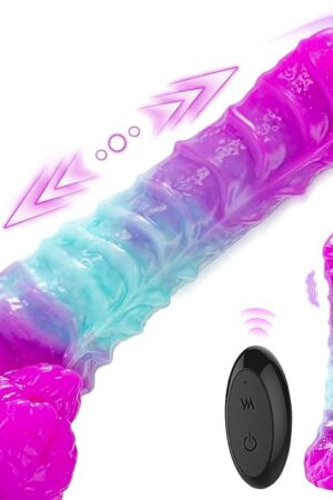 Fast Thrusting Dildo Vibrator Sex Toys,94 Inch Huge Thick Dildos Vibrating Dildo for G Spot Anal Stimulation,Silicone Monster Big Dildo with Remote Control, Fantasy Dildo for Women and Men