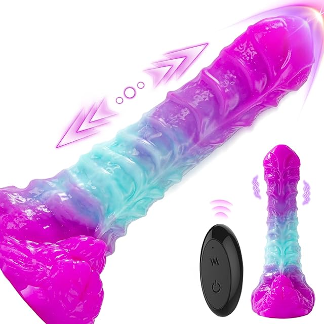 Fast Thrusting Dildo Vibrator Sex Toys,94 Inch Huge Thick Dildos Vibrating Dildo for G Spot Anal Stimulation,Silicone Monster Big Dildo with Remote Control, Fantasy Dildo for Women and Men