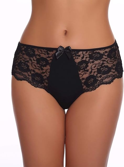 Women's Sexy Floral Lace Panties Cotton Hipster Briefs Women Lingerie