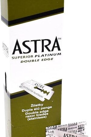 Astra Platinum Double Edge Safety Razor Blades,100 Blades (20 x 5)