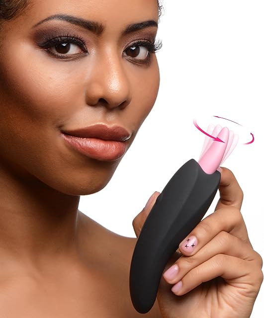 Inmi Luscious Licker 7X Silicone Licking Tongue, Black (AG983)