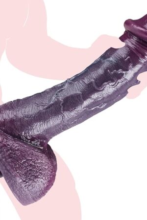 14 Inch Realistic Big Flesh Black Dildo with Big Glans G-spot, Skin-Like Huge Thick Silicone BBC Dildo with Strong Suction Cup for Hands-Free, Giant Long Massive Dildos Adult Sex Toys for Men Couple