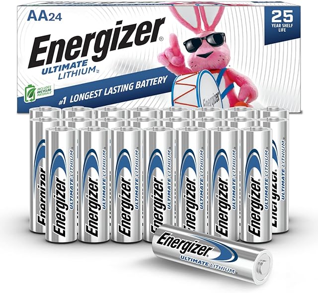 Energizer Ultimate Lithium AA Batteries Pack, 15V AA Batteries, 24 Count
