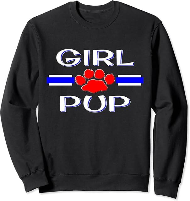 Girl Pup Play Gear, Human PetPlay Gift, BDSM Puppy Fetish Sweatshirt