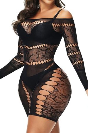 Woman Lingerie Bodysuit Fishnet Bodystocking Hollow Out Jumpsuit Bodycon Sexy Romper