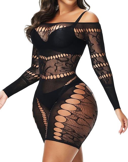 Woman Lingerie Bodysuit Fishnet Bodystocking Hollow Out Jumpsuit Bodycon Sexy Romper