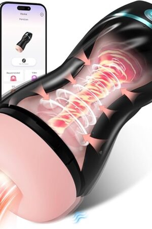 Automatic Sucking Male Masturbators with APP Control - EINSEO Upgraded 7 Vibration & Suction Hands Free Male Stroker with 3D Realistic Textured, Blowjob Toy Men Masturbator Adult Male Sex Toys for Men