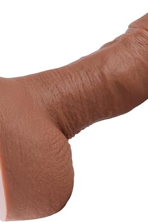 Hismith 91? Dual-Density Silicone Dildo, Ultra Realistic Dildo with Veins, 65?Insertable Length Dong with Removable KlicLok System, L Size, Coffee Color-Amazing Series
