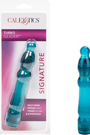 California Exotics Waterproof Turbo Glider Vibrator, Blueberry Bliss