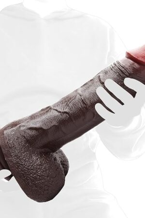 BBC Dildo 2.75" Diameter, 13.4 Inch Black Big Dildo Dual Density Silicone Huge Dildos with Suction Cup, Realistic for G Spot and Anal Play, Big Penis Sex Toys for Women Men Couples