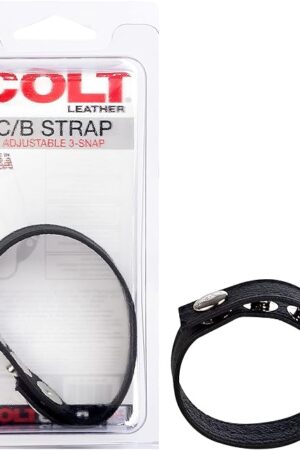CalExotics COLT Adjustable 3-Snap Leather Strap