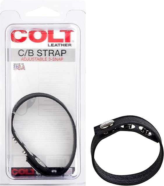 CalExotics COLT Adjustable 3-Snap Leather Strap