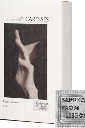Finger Condom, Sappho from lesbos Ultra-Thin Natural Latex Lubricated Finger Condoms for Intimate Moments Lesbian Couple Women, 6 Count, Natural Vetiver Scented, 300mg Lubricant, Skin-Friendly