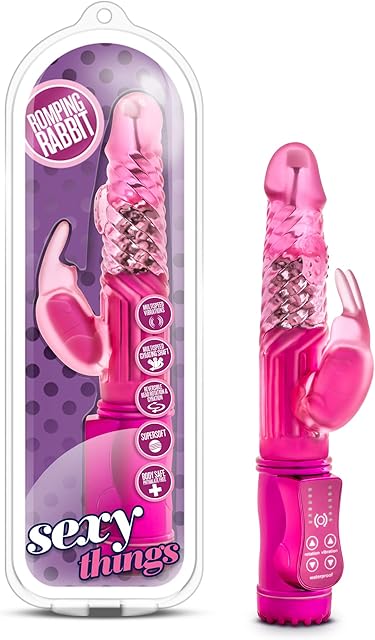 Blush Novelties Sexy Things - Romping Rabbit - Multi Speed Rotating Pleasure Beads - Clitoral G Spot Stimulation - Gyrating Shaft Multi Function Vibrator - Adult Sex Toy for Woman Couples - Fuchsia