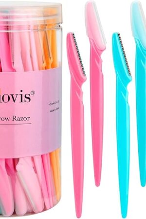 66 Eyebrow Razor and Face Razor for Women and Men, Eyebrow Hair Trimmer and Shaver with Protective Cover,Safe and Newbie Friendly