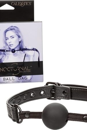 CalExotics Nocturnal Collection Silicone Ball Mouth Gag, Fully Adjustable with Secure Clousure, Perfect Bondage Gear & Accessories and BDSM Toys - SE-2678-05-3