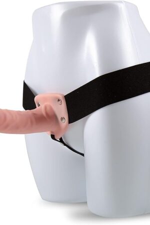Blush Dr. Skin 6 Inch Hollow Strap-On System - Elastic Waistband Harness & Strap On Dildo - Realistic Cock Extender for Pegging - Adult Sex Toys for Women Men & Couples Pleasure - Vanilla