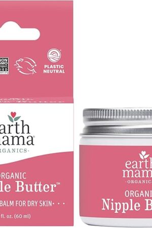 Earth Mama Organic Nipple Butter? | Nipple Cream Safe for Breastfeeding | Postpartum Essentials for Nursing | Non Lanolin Nipple Cream, 2-Fluid Ounce