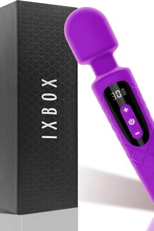 Vibrator Wand Sex Toys Dildo for Women, Clitoral G-spot Vibrator with 30 Powerful Vibration Modes, Wand Massager with Display for Clitoral Vaginal and Nipple Stimulation for Couples