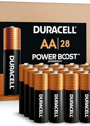 Duracell Coppertop AA Batteries with Power Boost Ingredients, 28 Count (Pack of 1) Long-lasting Alkaline Double AA Battery in Re-closable Pack for Quick Access and Organized Storage